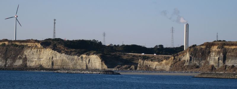 千葉県道286号愛宕山公園線・銚子ドーバーライン 銚子マリーナ海浜緑地より