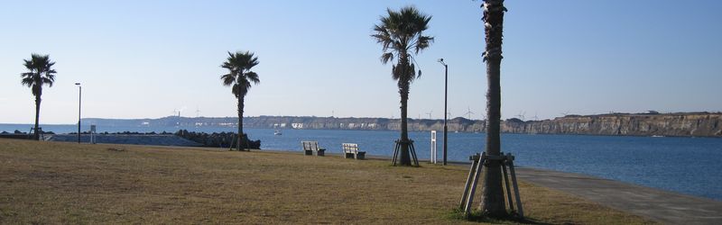 銚子マリーナ海浜緑地より望む屏風ヶ浦