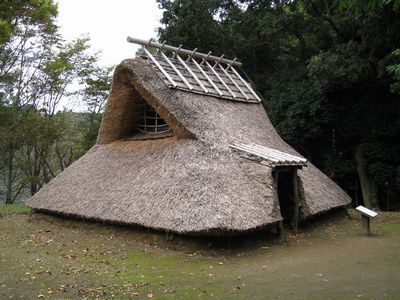 袖ヶ浦公園 古代住居の広場 奈良時代の竪穴式住居