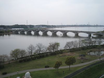 手賀大橋 手賀沼親水広場水の館展望室より