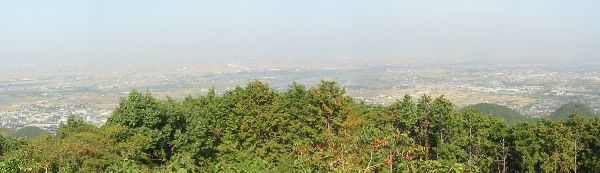 久留米森林つつじ公園から望む筑後平野