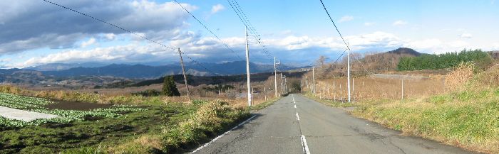 榛名西麓広域農道 倉渕町北端付近