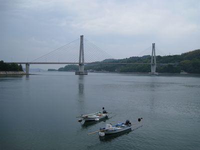 大芝大橋 黒地トンネルの旧道より