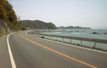 国道487号 鹿川港あたり