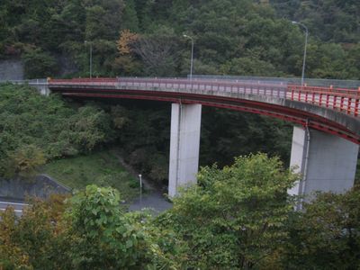国道182号 油木大橋 横から