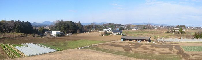 舟塚山古墳の上からの眺め