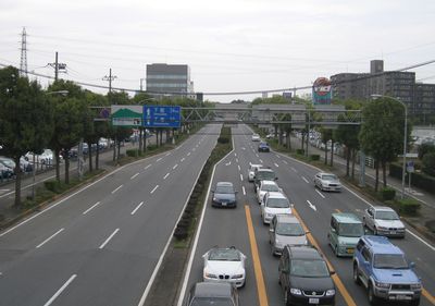 学園東大通り 国道354号との大角豆交差点