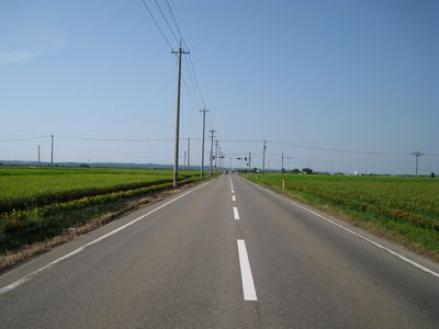 河北潟周辺広域農道 金沢市八田町