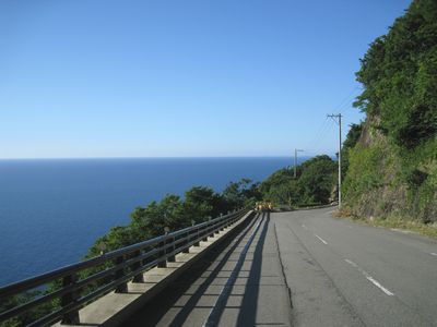 石川県道38号輪島浦上線 輪島市鵜入町 ゾウゾウ鼻の西