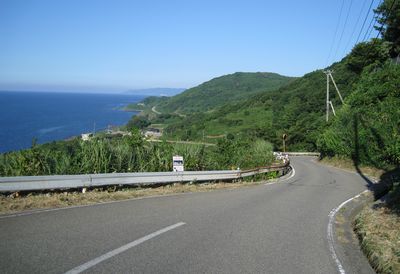 石川県道38号輪島浦上線 輪島市鵜入町 ゾウゾウ鼻より東方向