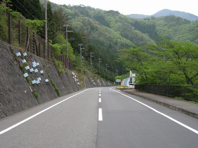 京都府道12号綾部宮島線 南丹市美山町樫原 大野ダム脇