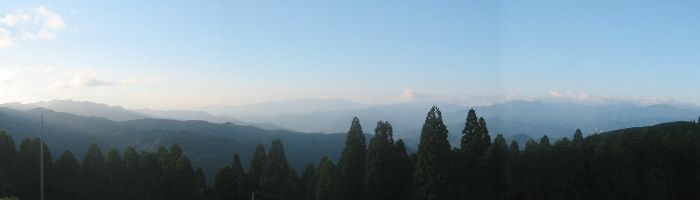 中小屋天文台より北方向の眺め