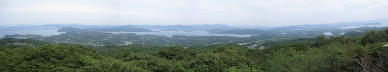 虚空蔵山展望台より 角力灘・佐世保湾・大村湾