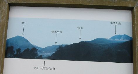 焼山園地の展望案内写真