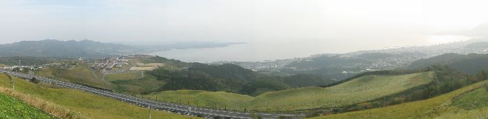 十文字高原展望台から望む別府湾
