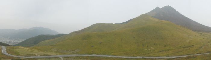 大分県道11号 別府一の宮線 由布岳の南
