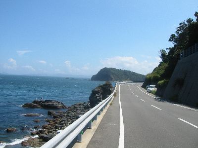 大分県道635号佐賀関循環線 大分市佐賀関 白ヶ浜の東