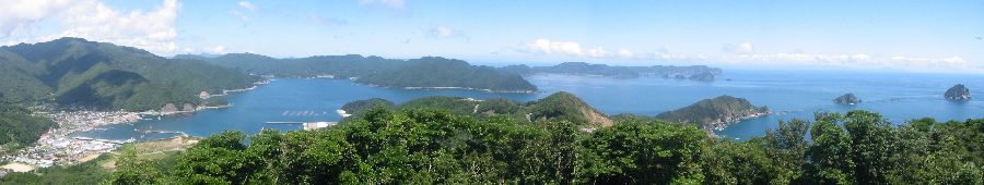 瀬平山の展望台からの眺め