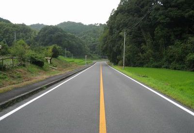 宍道湖南部広域農道 松江市玉湯町上来待