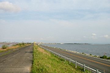堤防道路 江島〜長海