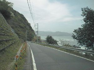 県道109号 汐吹公園付近