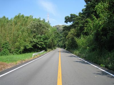 東遠広域農道 御前崎市上朝比奈の坂道部