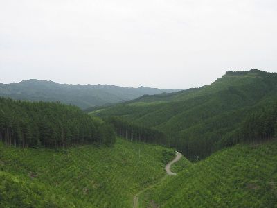 栃木県道28号大子那須線 上南方からの眺め