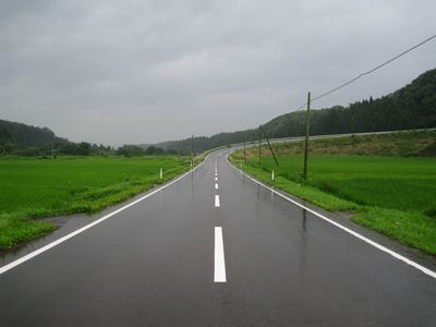 水芭蕉の丘広域農道 鶴岡市羽黒町 上川代