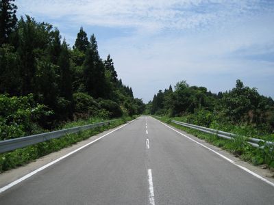 蔵王山麓広域農道 上山市上生居