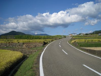 山梨県道23号韮崎増富線 北杜市明野町浅尾新田